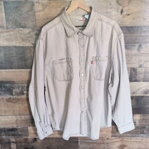 Levi's Tan Denim Long Sleeve Button Up Shirt Sz XXL Men